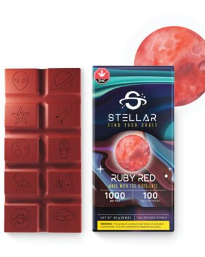 Stellar Chocolate bar – Ruby red – 1000mg