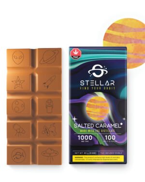 Stellar Chocolate bar – Salted caramel – 1000mg
