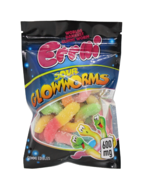 Cheapies – Errlli sour glow worms – 600mg