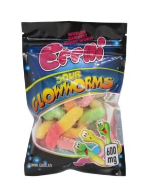 Cheapies – Errlli- Sour Glowworms – 600mg